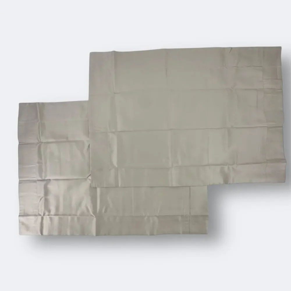 Restoration Hardware Italian Micro Pleat 600 Sateen Lumbar Sham Set Sand Tan
